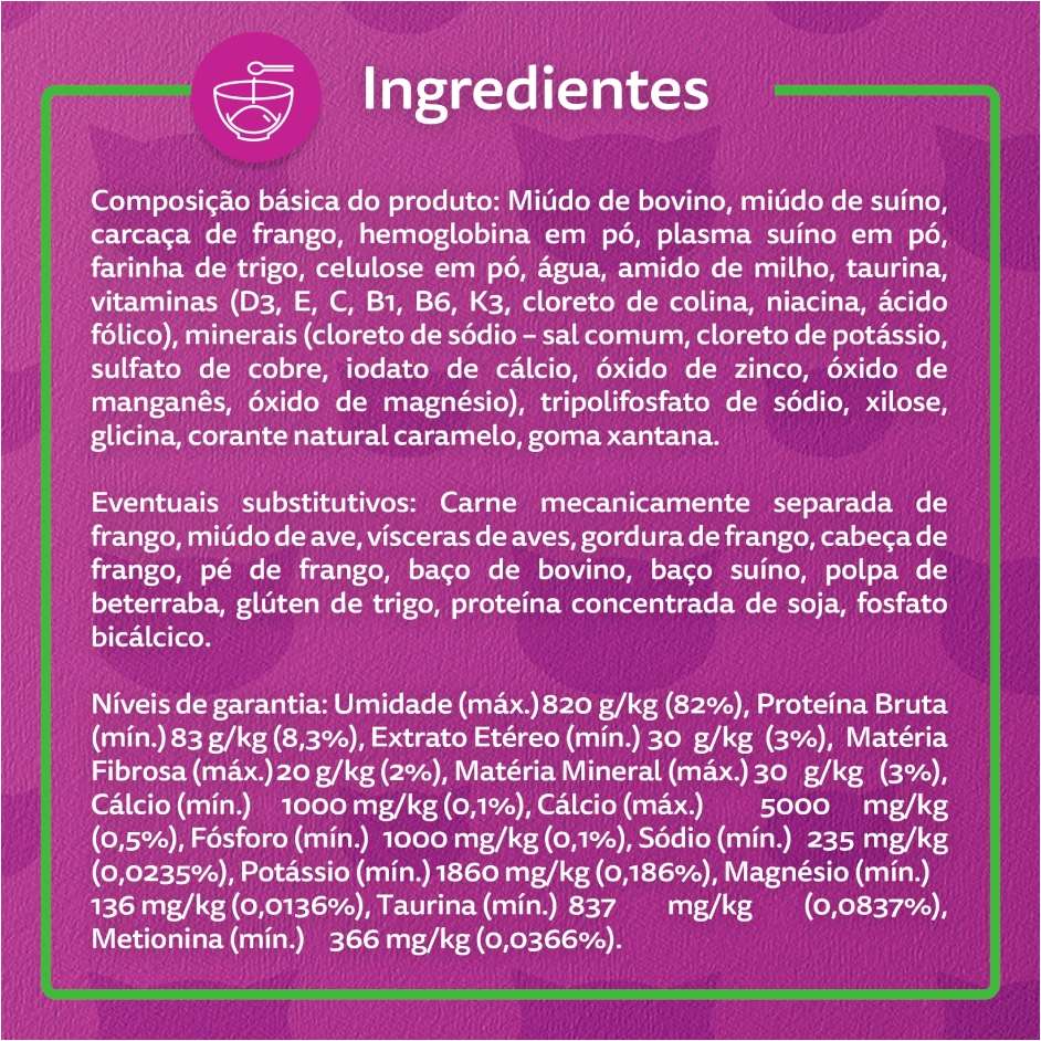 Ração Úmida Whiskas Sachê Carne ao Molho para Gatos Adultos Castrados 85g - Imagem 4