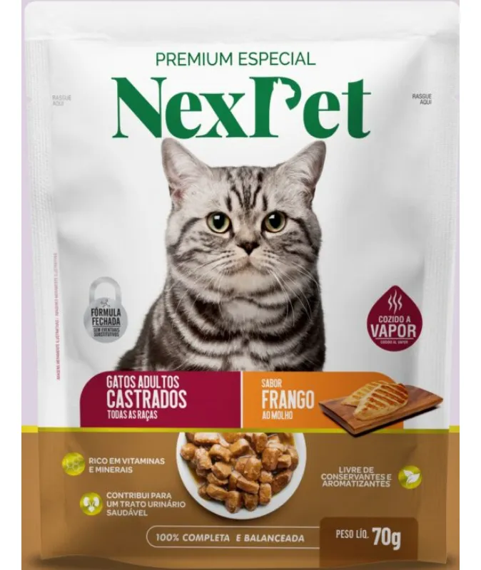SACHÊ NEXPET GATO FRANGO 70G