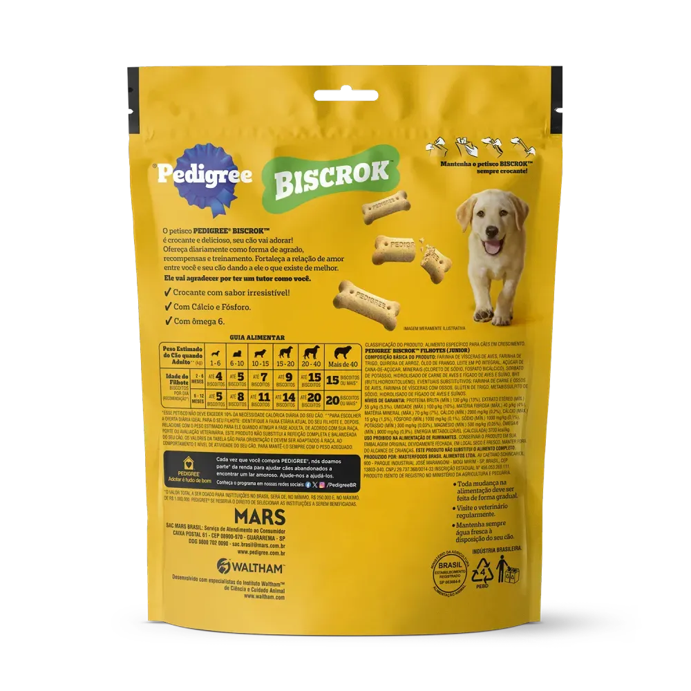 BISCOITO BISCROCK PEDIGREE FILHOTES 300G - Imagem 2