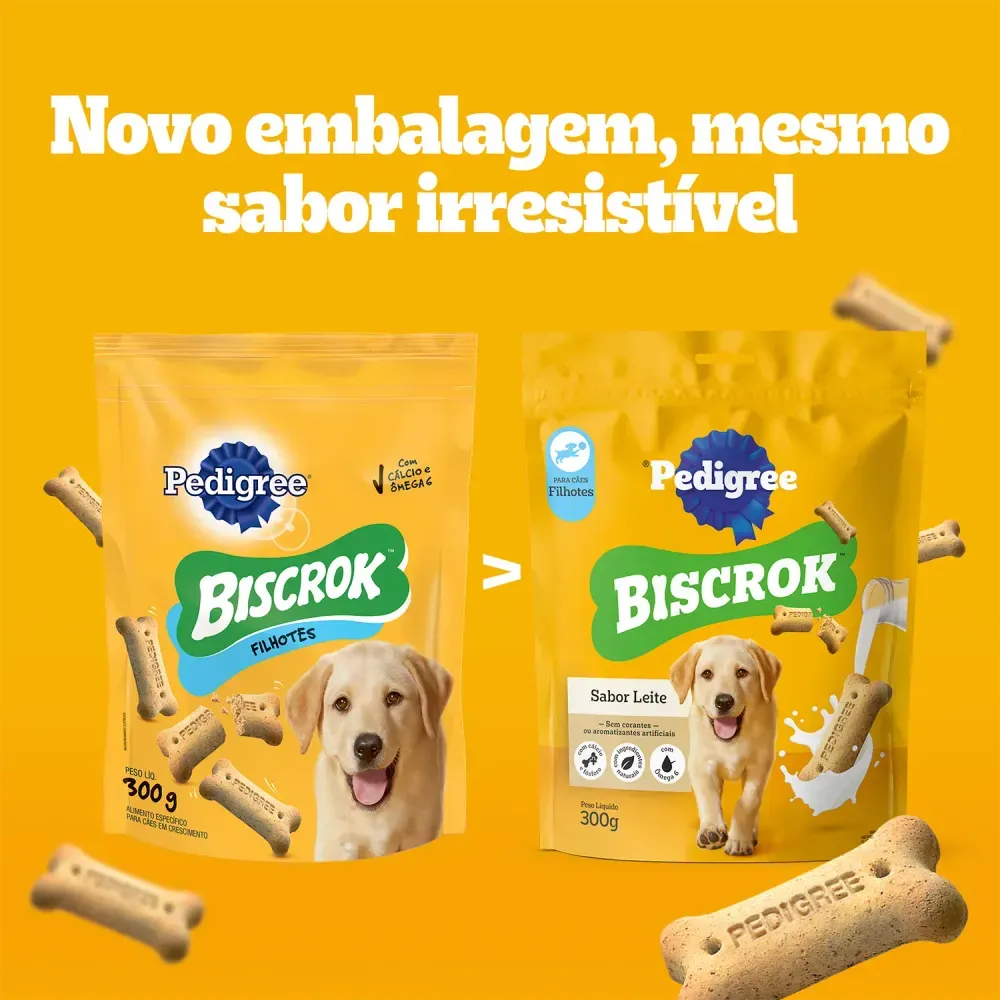 BISCOITO BISCROCK PEDIGREE FILHOTES 300G - Imagem 6