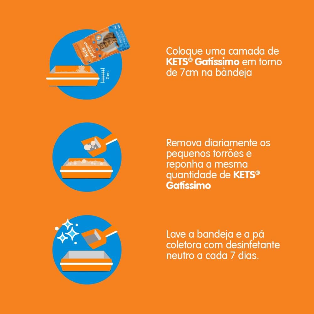 AREIA SANITÁRIA GATÍSSIMO PREMIUM 12KG SEM PERFUME - Imagem 2