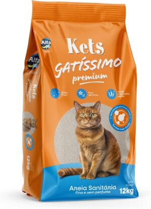 AREIA SANITÁRIA GATÍSSIMO PREMIUM 12KG SEM PERFUME