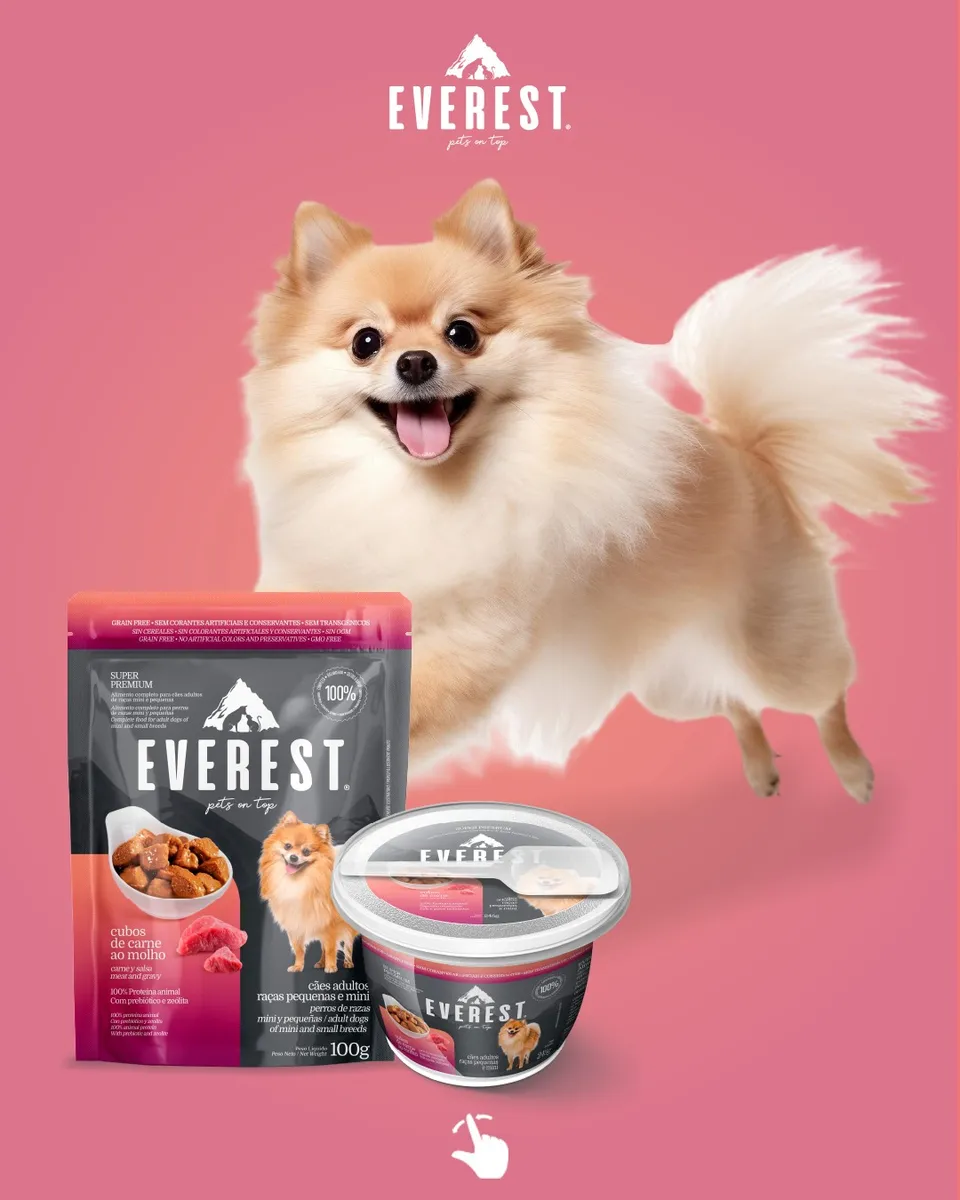 RAÇÃO ÚMIDA EVEREST CÃES ADULTOS CARNE RAÇAS PEQUENAS E MINI 100G - Imagem 2