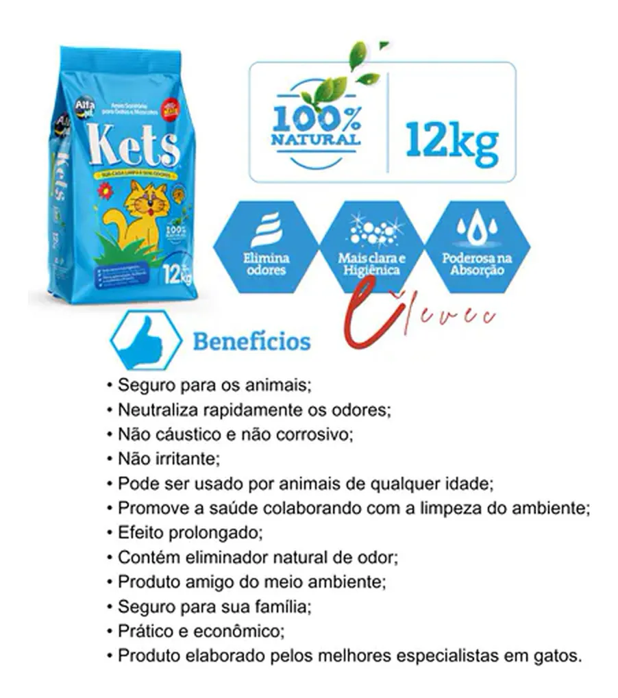 AREIA SANITÁRIA 12KG PARA GATOS - Imagem 5
