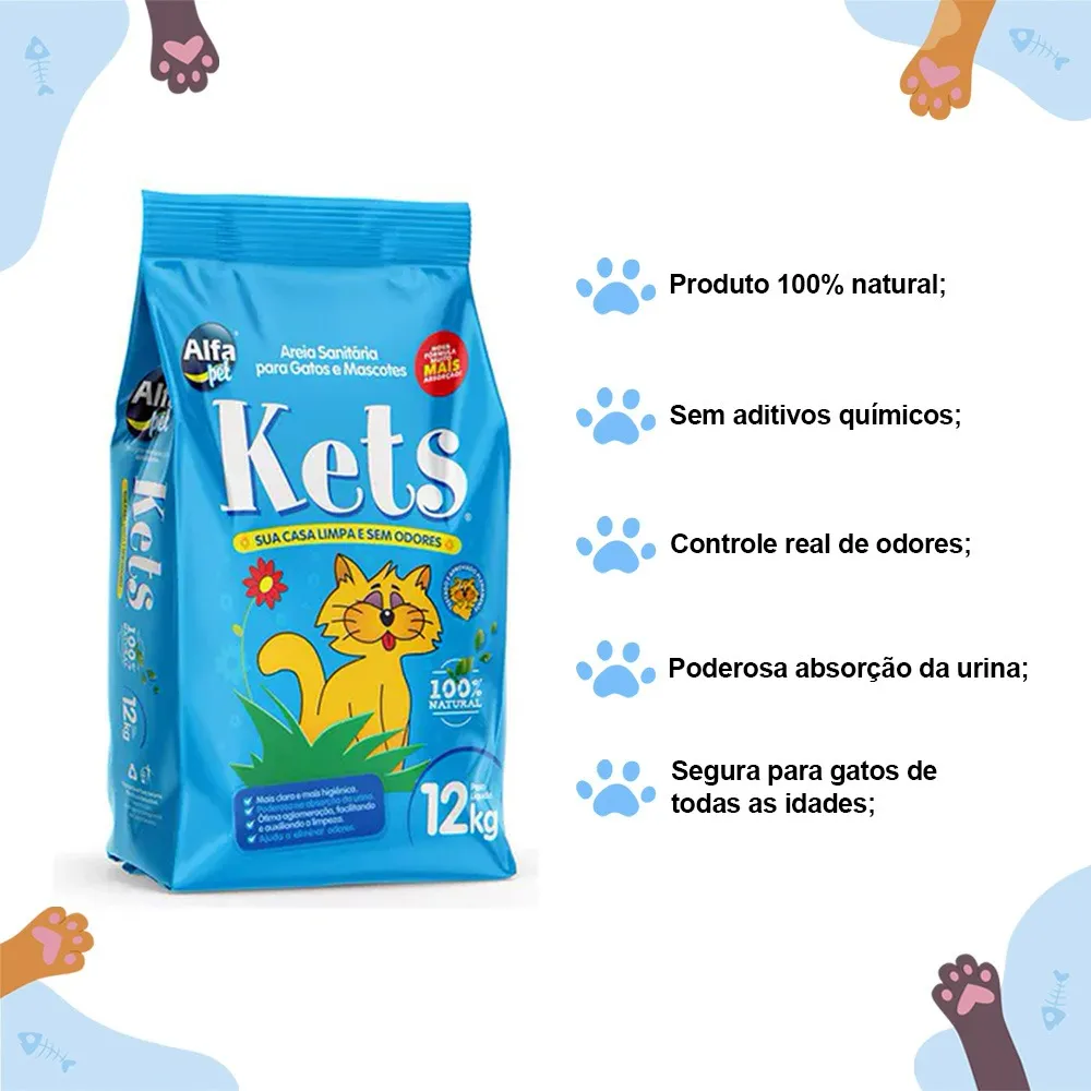 AREIA SANITÁRIA 12KG PARA GATOS - Imagem 2