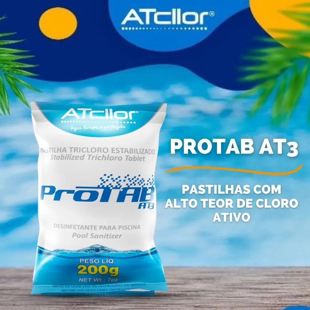 PASTILHA CLORO ATCLLOR PROTAB AT3 200G - Imagem 2