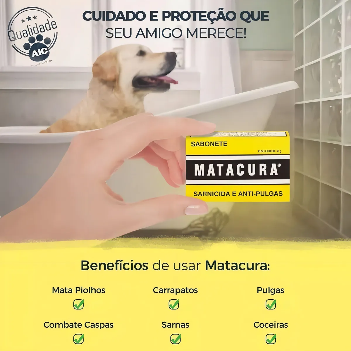SABONETE SARNICIDA E PULGAS MATACURA 80G - Imagem 4