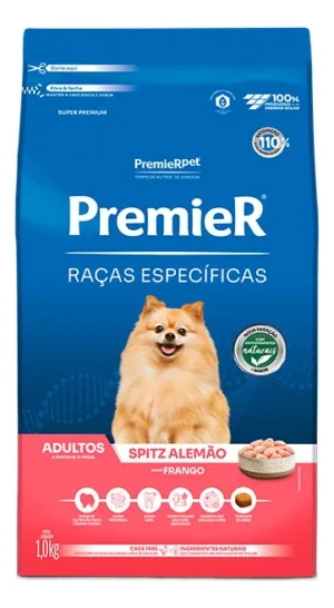 RAÇÃO PREMIER RAÇA ESPECÍFICAS SPITZ ALEMÃO 1KG FRANGO