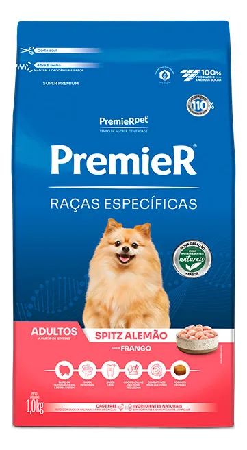 RAÇÃO PREMIER RAÇA ESPECÍFICAS SPITZ ALEMÃO 1KG FRANGO