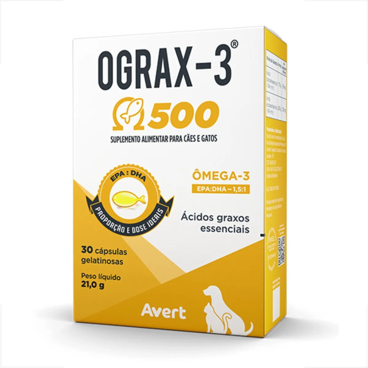 OGRAX-3 500 30 CÁPSULAS 21,9G