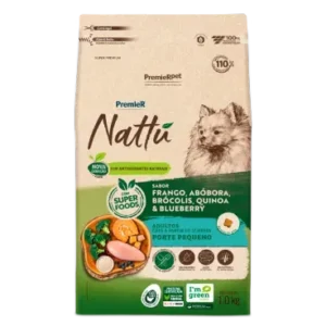 RAÇÃO PREMIER NATTU CÃES ADULTOS PEQUENO PORTE ABÓBORA 1KG
