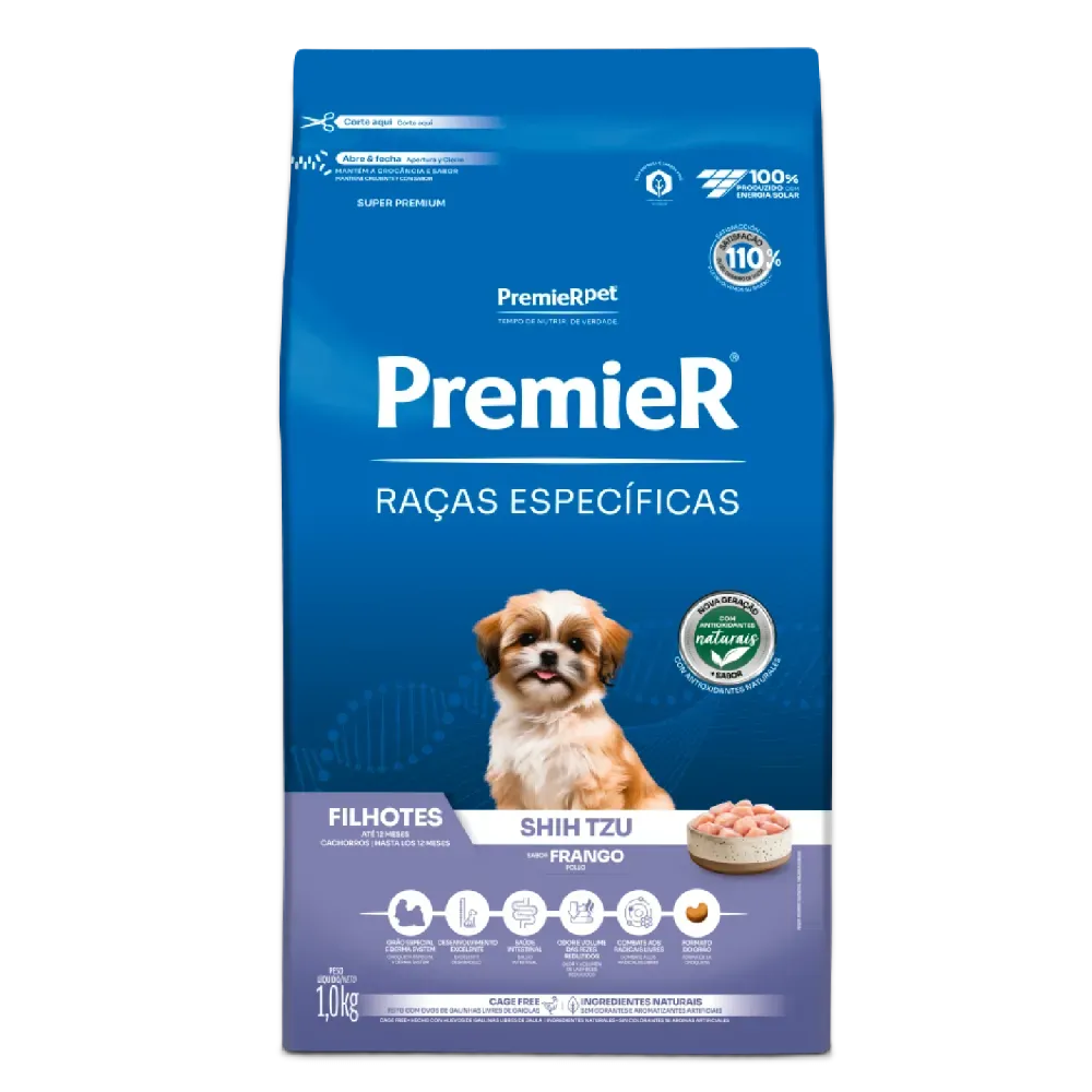 RAÇÃO PREMIER SHIH TZU RAÇAS ESPECÍFICAS FILHOTE 1KG